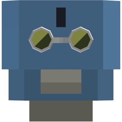 Dull Blue Robot Head
