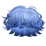 Blue Messy Boy Hair