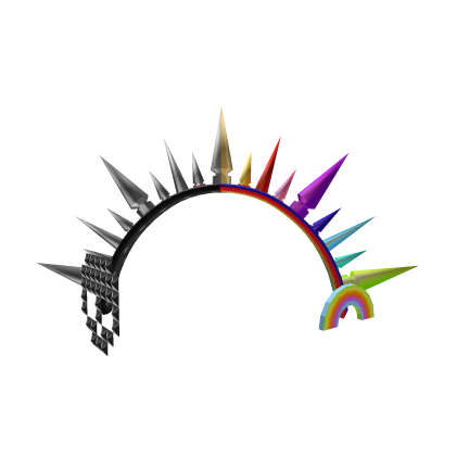 Dualcora rainbow spiked emo decora headbands