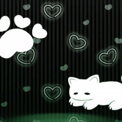 Sleeping Black Cat Emo Background