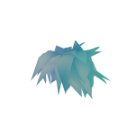 ✅ Frost Blue Scene Hair