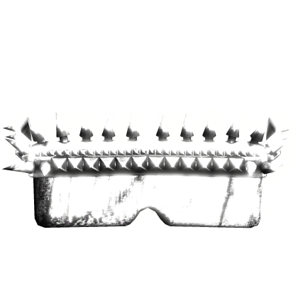 GLOWING EMISSIVE WHITE PUNK ROCKSTAR GLASSES 
