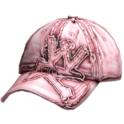 Pink Distressed Backwards Hat Roblox item