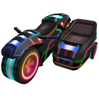 Rainbow Disco Hyperbike with Sidecar
