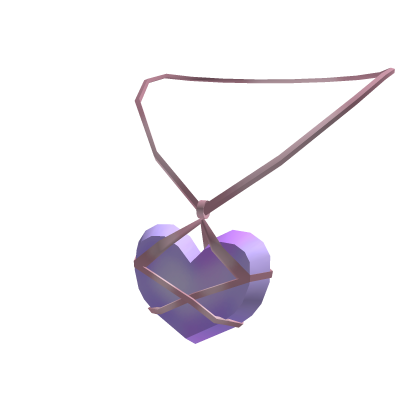 Purple Heart Knot Necklace