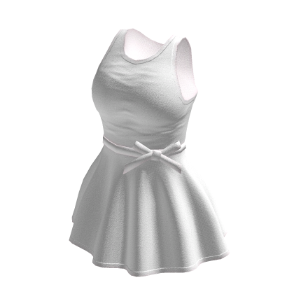 Cute White Dress with Bow thumbnail