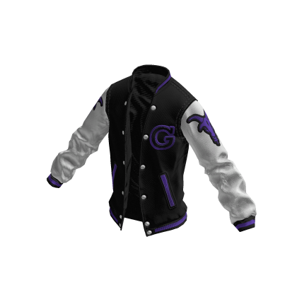 College Jacket | Black White Purple