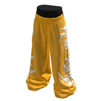 Sagging Yellow Y2K Svddenly Print Sweatpants