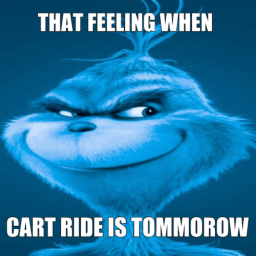 Cart ride into Knee Surgery is Tommorow.
