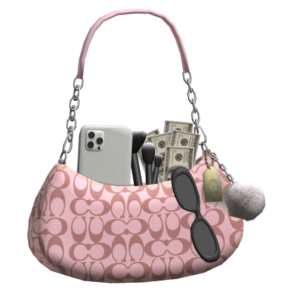 Rich Pink Baddie Designer Purse Roblox item
