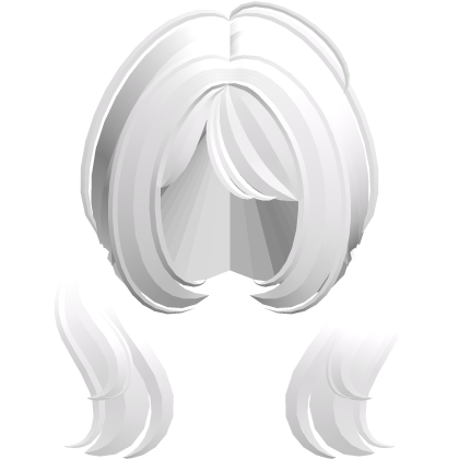 ♡⸝⸝ white baby doll swoopy pigtails in black