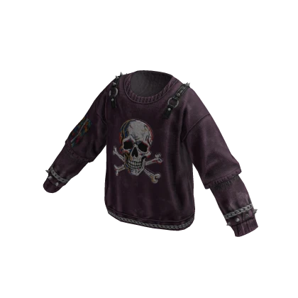 Grunge Skull Sweater Purple | Roblox Item - Rolimon's