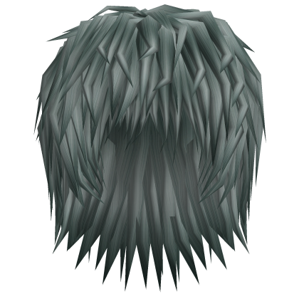 realistic spikey messy emo seaweed green hair