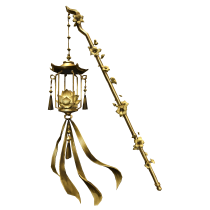 Full Gold Ethereal Maximalist Lotus Flower Lantern