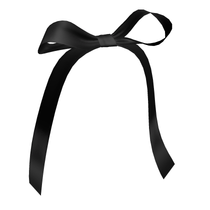 Satin Dainty Pony Bow Black