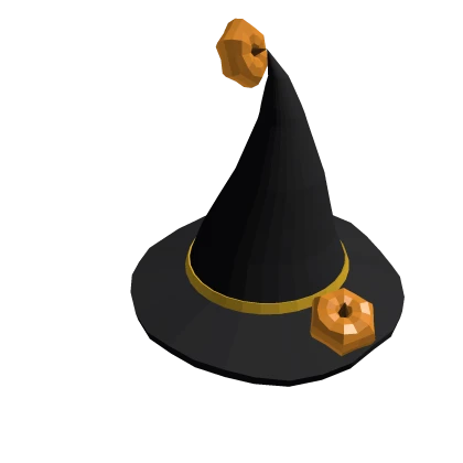 cute witch hat - black Roblox item render