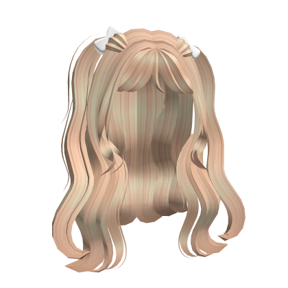 Cute blonde messy doll hair w/ pigtails Roblox item