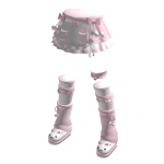 Cute Layered Pink Doll Cat Skirt Outfit