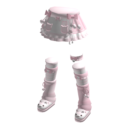 Cute Layered Pink Doll Cat Skirt Outfit Roblox catalog item