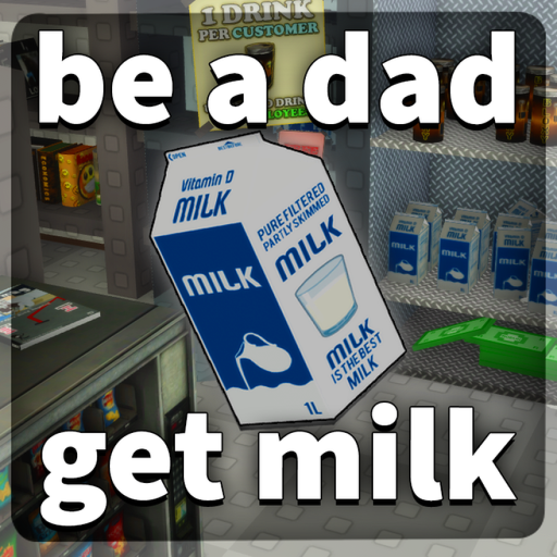 be a dad and get milk simulator official Roblox game thumbnail