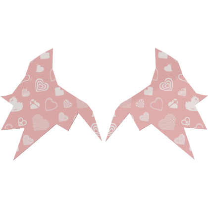Cute Pink Wings with Hearts