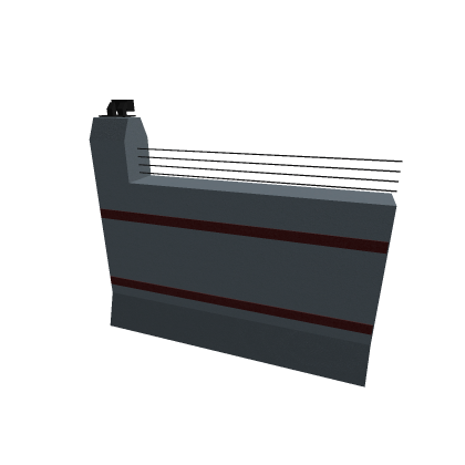 Modular Basic Fence with Barbed Wire and Lights
