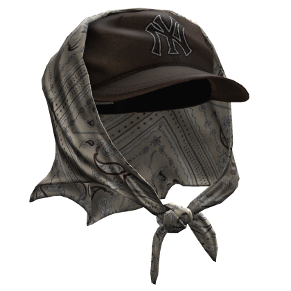 Vintage NY Cap w/ Designer Bandana Headwrap