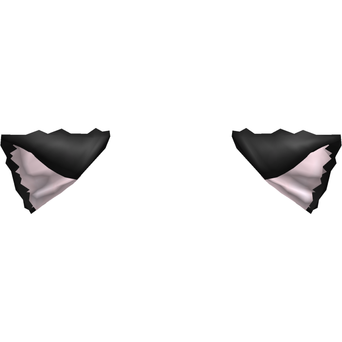 School kitty fluffy simple cat ears in black
