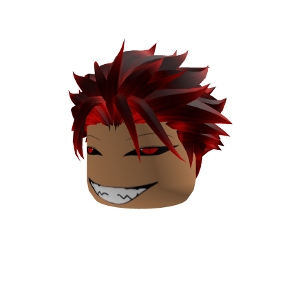 Dark Red Spiky Anime Hair