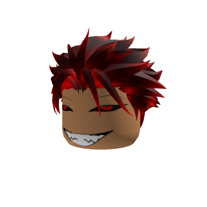 Dark Red Spiky Anime Hair