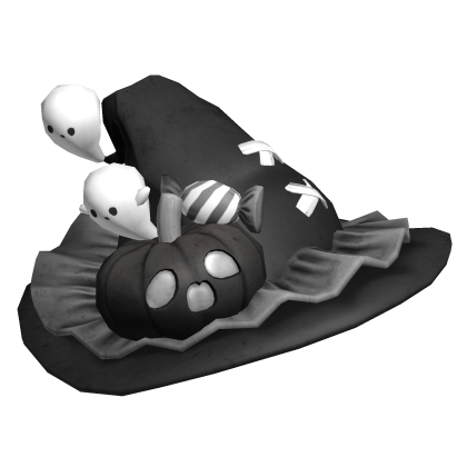 Black Cute Halloween Pumpkin Tilted Hat Roblox item