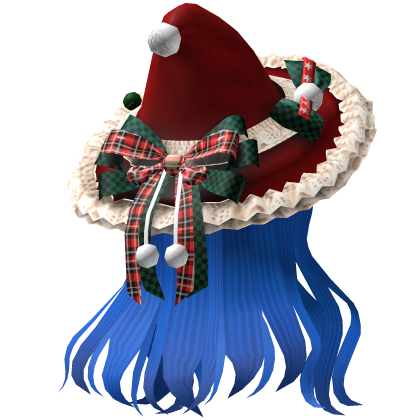Beautiful Christmas hat hairstyle (Blue)
