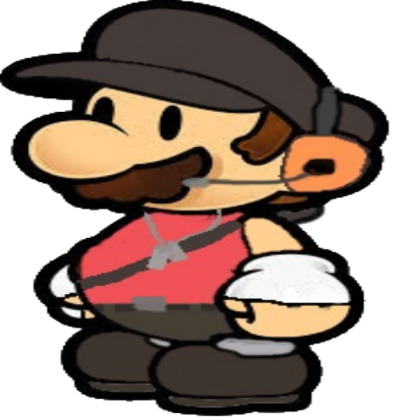 Mario but he's the Scout Roblox decal
