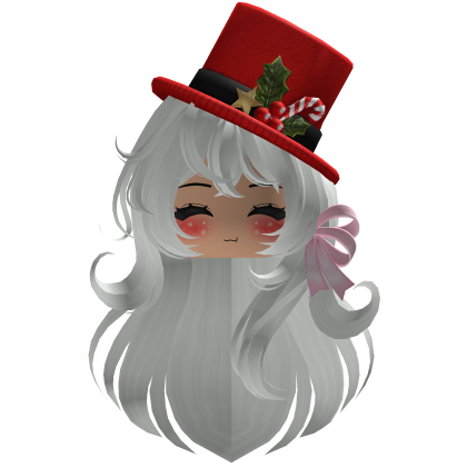 Beautiful Christmas hat hairstyle bow (Blue)