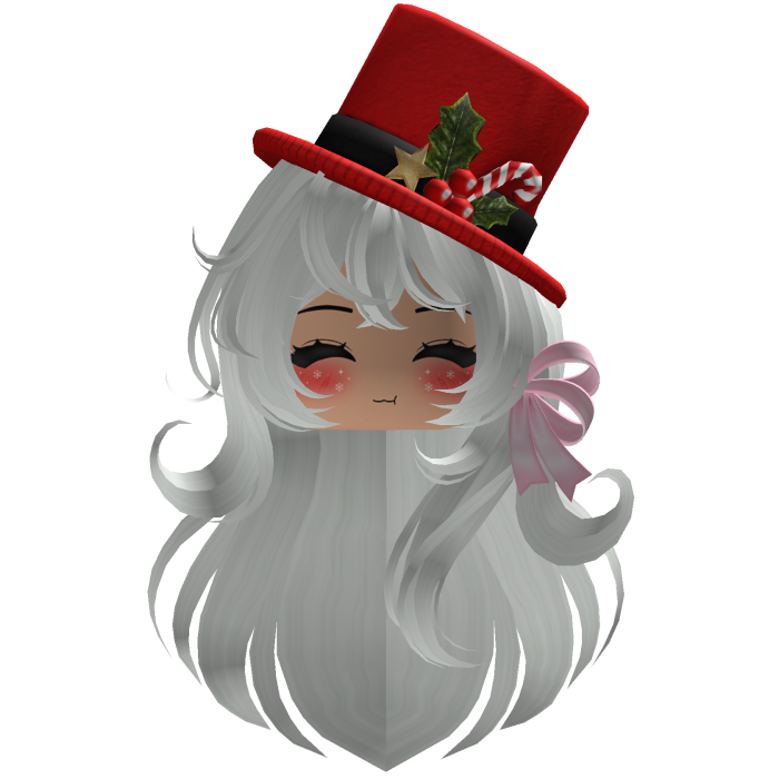 Beautiful Christmas hat hairstyle bow (Blue)