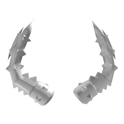 White Spiked Despair Horns Roblox item