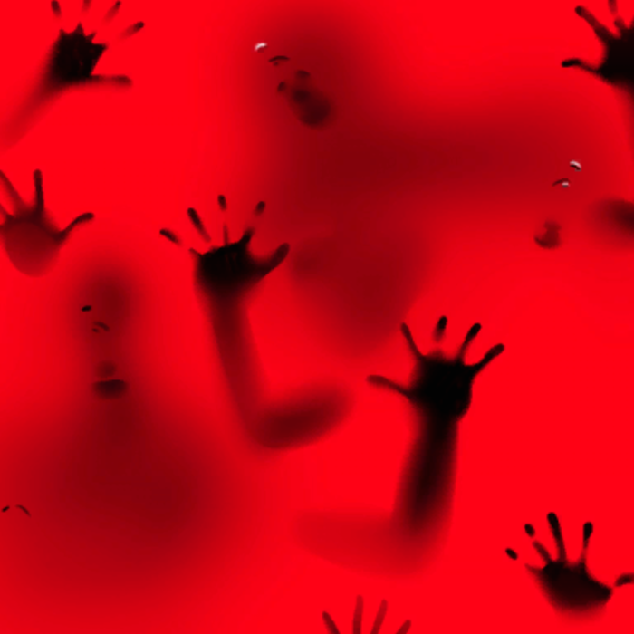 Red Scary Zombie Ghost Shadow Background