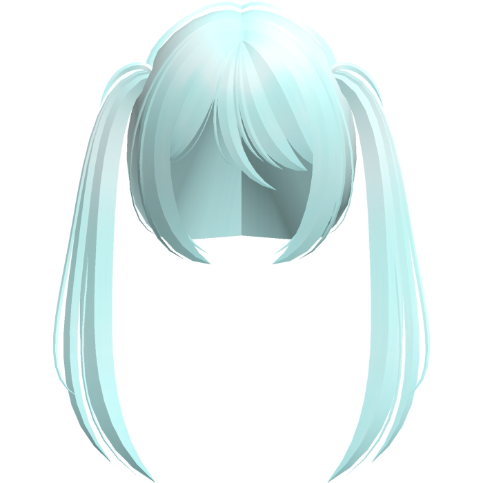 moe vkei emo wispy ponytails long teal