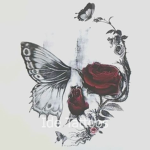 Skull butterflys