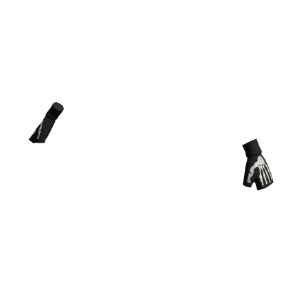 Hot Topic Skeleton Black Fingerless Gloves thumbnail