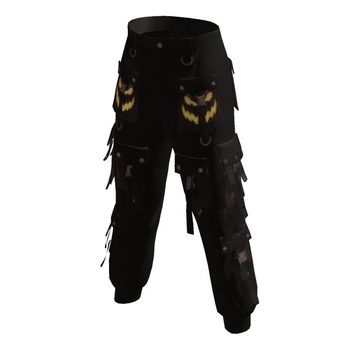 Y2K Glowing Pumpkin Pocket Cargo Pants