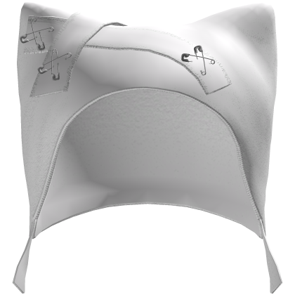 emo y2k cat beanie white
