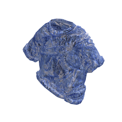 Blue Abstract Texture Crop Street Tee [PBR] thumbnail