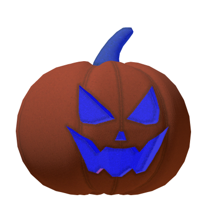 [Neon] Blue Glowing Halloween Pumpkin Hat