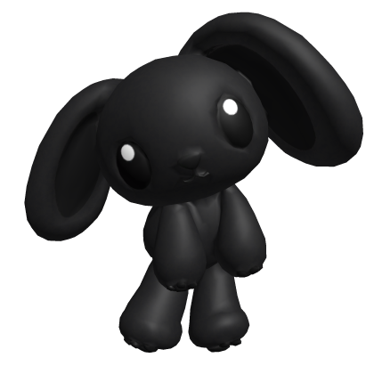 Cute Full Black Bunny Plushie Backpack