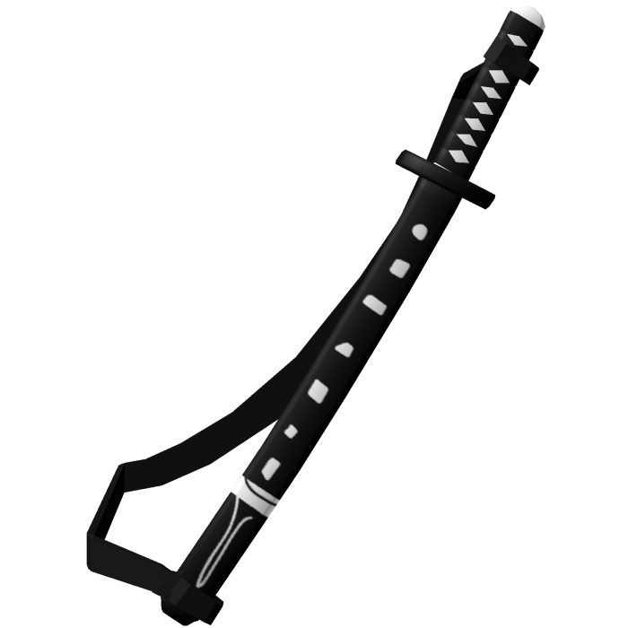 White Samurai Katana with strap