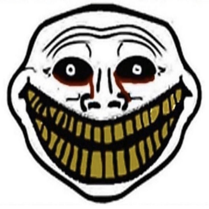 Troll Face But Scary Roblox decal