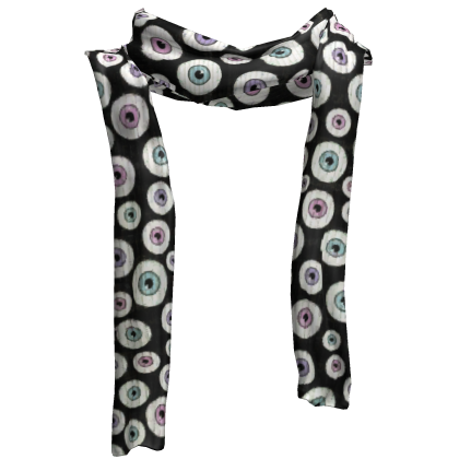 ♡ pastel goth blue & pink eyeball long scarf 1.0 