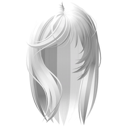 Messy Side Swept Bangs Hair in White Roblox item