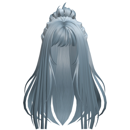 Ice Blue Half-Up Hair